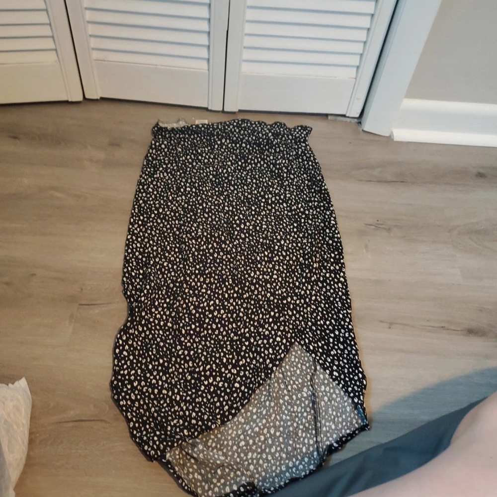 URBAN Romantics Black and White Midi Skirt